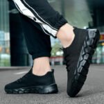 Breathable Mesh Running Shoes - Slip-On Design with MD Sole for Men and Women - Perfect for Sports & Leisure Activities in Spring/Summer/Fall - Image 3
