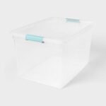 66qt Clear Storage Bin with Latches - Brightroom