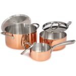 BergHOFF Copper Tri-Ply 6Pc Cookware Set, Matching Lids, Polished - Image 2