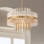 Possini Euro Design Jenna Soft Gold Chandelier 20" Wide 2-Tier Crystals 8-Light - Image 2