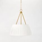 Pendant with Pleated Shade Ceiling Light White - Threshold designed with Studio McGee