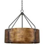 Possini Euro Design Julian Rustic Bronze Pendant Chandelier 22" Wide 4-Light
