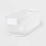 Click in Place 4.5qt Clear Slim Plastic Storage Bin - Brightroom