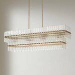 Possini Euro Design Emerson 36"W Matte Brass 4-Light Linear Island Pendant - Image 2