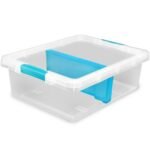 Hefty 37qt Split and Store Clear Storage Bin with Divider Medium