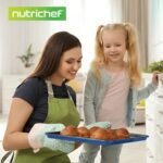 NutriChef 8-Piece Professional Non-Stick Carbon Steel Bakeware Set - Blue - Image 2