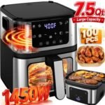 Air Fryer 7.5 QT 8 Preset Cookings 8 in 1 Touch Screen
