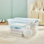 66qt Clear Storage Bin with Latches - Brightroom - Image 2