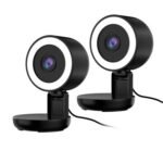 Energizer Smart 2 Pack 2K Wired Indoor Camera with Light for Night Vision, Foldable for Privacy, Remote Access
