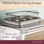 Anolon 4pc Advanced Bakeware Nonstick Toaster Oven Pan Set Moonstone - Image 2