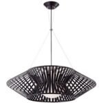 Possini Euro Design Planet Black Large Pendant Light 31.5" Wide White Glass