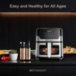 Emerson Smart Voice 5.3qt 6-in-1 Air Fryer Black - Image 2