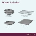 Anolon Advanced Bakeware 5pc Nonstick Set with Silicone Grips Gray - Image 2