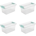 Sterilite Medium Clip Boxes with Latching Lids 4-Pack