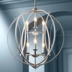 Possini Euro Design Spherical Brushed Nickel Large Chandelier 24" Wide 6-Light - Image 2