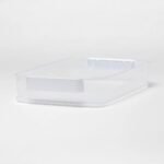 Click in Place 6.7qt Clear Shallow Plastic Storage Bin - Brightroom