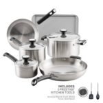 Farberware TrueCook 12pc Stainless Steel Induction Cookware Set Silver - Image 2