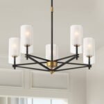 Possini Euro Design Nyack 25" Modern Pendant Chandelier Open Frame 5-Light - Image 2