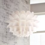 Possini Euro Design White Flower Pendant 25.25" Wide Blooming Curved Petals - Image 2
