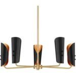 Possini Euro Design Finn 25" Mid Century Modern Pendant Chandelier 5-Light