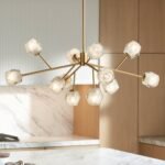 Possini Euro Design Tofay Brushed Brass Sputnik Chandelier 37.75" Wide LED 12-Light - Image 2