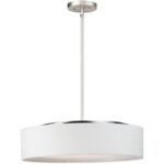 Maxim Prime 20" Wide White Linen Shade LED Pendant Light