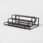 3-Tier Metal Expandable Spice Rack Black - Brightroom