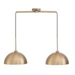 2-Light Percy Modern Island Pendant Ceiling Fixture Vintage Brass - Nathan James - Image 2