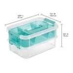Sterilite Stack & Carry 2 Tray Handle Box Organizer - Image 2