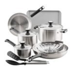 Farberware TrueCook 12pc Stainless Steel Induction Cookware Set Silver