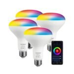XODO Smart LED Flood Light Bulbs 4-Pack RGB Color Changing