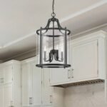 Golden Lighting Payton 16" Wide Black 4-Light Glass Candelabra Pendant - Image 2