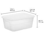 16qt Clear Storage Box with Lid White - Brightroom - Image 2
