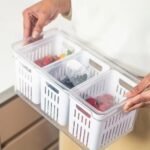 OU Fridge Organizer Bins with Drain Baskets & Vented Lids - Image 2