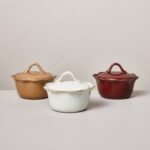 Set of 3 Ramekin Sour Cream/Tan/Red - Hearth & Hand with Magnolia