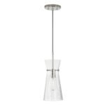 Capital Lighting Mila 1-Light Pendant in Polished Nickel