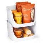 YouCopia 2pk Recycled Plastic ShelfBin Stacking Pantry Bins - Speckled White