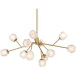Possini Euro Design Tofay Brushed Brass Sputnik Chandelier 37.75" Wide LED 12-Light