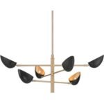 Possini Euro Design Atherton 42.5" Mid Century Modern Pendant Chandelier Sputnik 6-Light