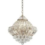 Vienna Full Spectrum Wallingford Antique Brass Chandelier 16" Wide French Crystal 6-Light
