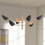 Possini Euro Design Atherton 42.5" Mid Century Modern Pendant Chandelier Sputnik 6-Light - Image 2