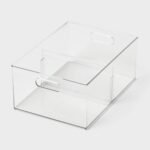 All Purpose Clear Storage Bin with Adjustable Divider Large - Brightroom
