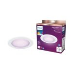 Philips Smart Wi-Fi 85W 6'' Recessed Downlight 1P: E26 Base, Smart Color and Tunable White, Voice Control,  Dimmable