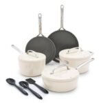GreenPan GP5 14pc Cookware Set PFAS-Free Cream
