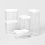 5pc Airtight Canister Set White - Brightroom