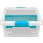 Hefty 37qt Split and Store Clear Storage Bin with Divider Medium - Image 2