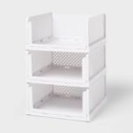 3pk Stackable Closet Storage Bins - Brightroom
