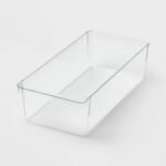 Medium Narrow Fridge and Pantry Organizer Bin - Brightroom Clear PETG