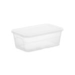 6qt Clear Storage Box White - Brightroom