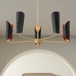 Possini Euro Design Finn 25" Mid Century Modern Pendant Chandelier 5-Light - Image 2